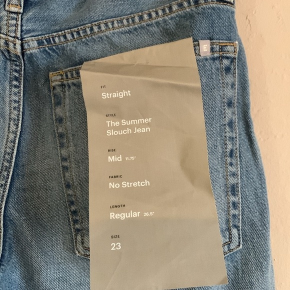 Everlane The Summer Slouch Jeans Straight Size 23 - Picture 7 of 7